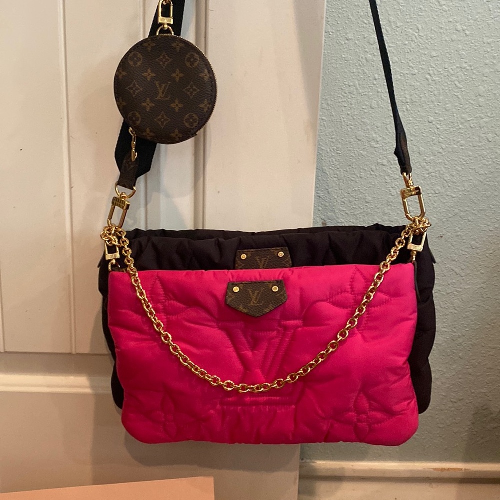 LV black and pink crossbody